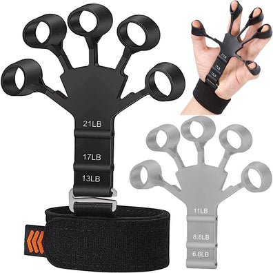 2Pcs Silicone 6 Resistant Level Finger Strengthener Grip Strength Trainer